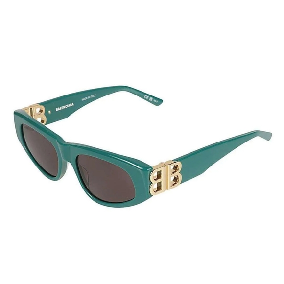 NEW BALENCIAGA CAT EYE WOMEN GREEN BB0095S 005 SUNGLASSES BALENCIAGA - Picture 3 of 6